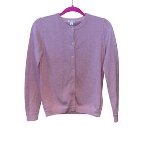 J Crew Jcrew Girls Crewcuts Pink Metallic cardigan sweater XL